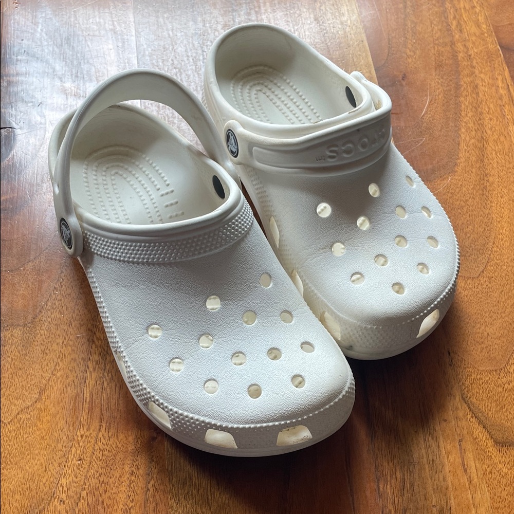 CROCS Kids Classic White Clogs